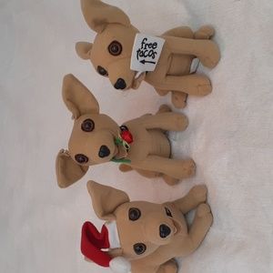 Three adorable, playful and Spunky Taco Bell chihuahuas Great for gifts!